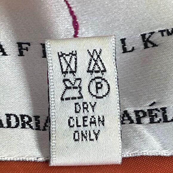 Safe Silk By Adrianna Papell Linen/Silk Blend Orange Shift Dress Sz 10 - Picture 7 of 7